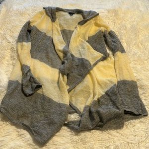 Anna Sui for Target gray & cream open flowy hooded cardigan Size S